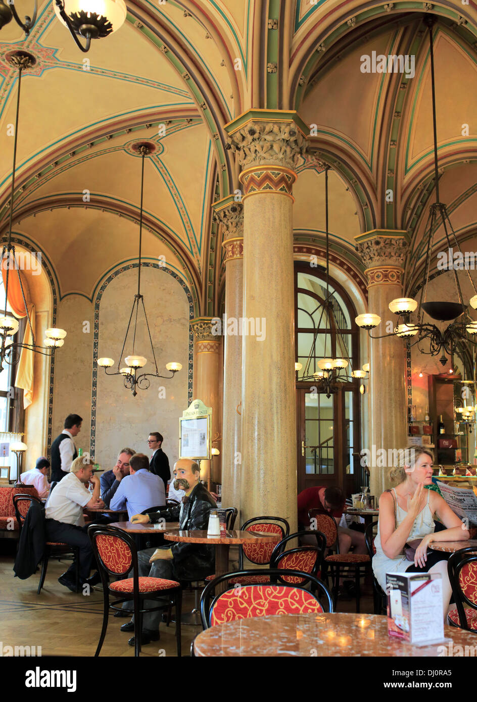 Interior of Cafe Central, Vienna, Austria Stock Photo
