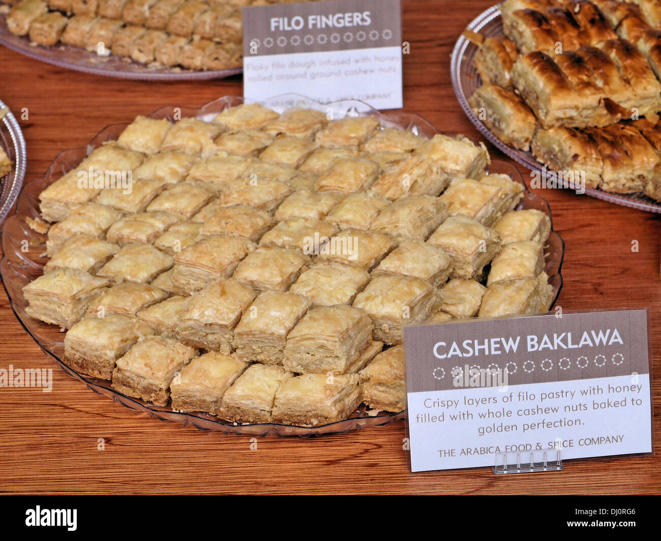 -Cashew Baklawa- Gastronomy (London, United Kingdom). Stock Photo