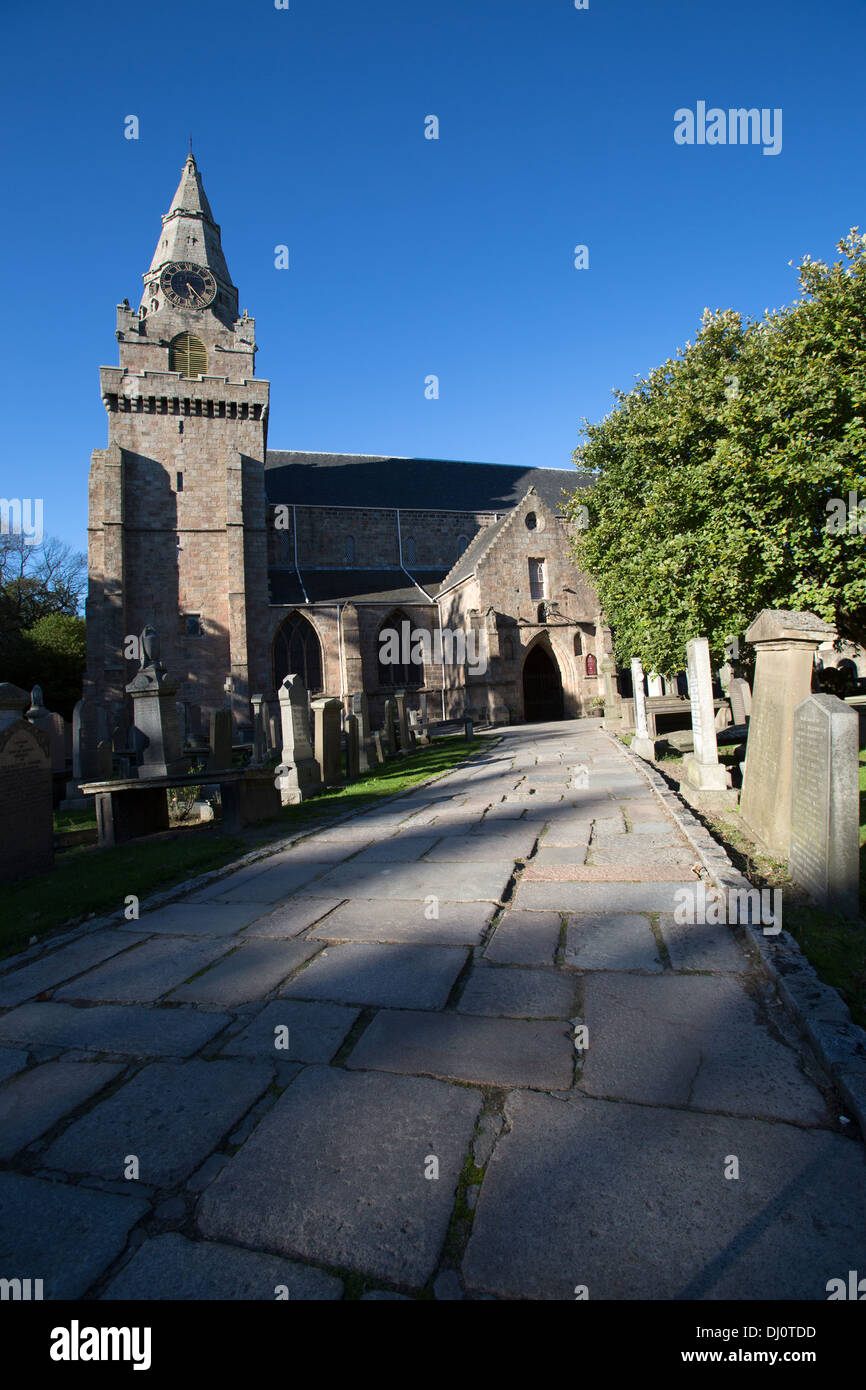 City of Aberdeen, Scotland. Picturesque view of the Church of Scotland High Kirk Saint Machar Cathedral. Stock Photo