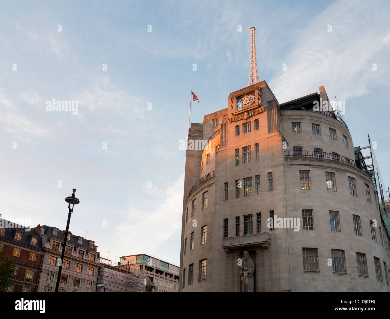 Broadcasting House London home of BBC Stock Photo