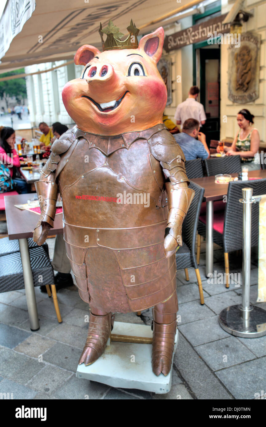 Restaurant in old town, Bratislava, Slovakia Stock Photo Alamy