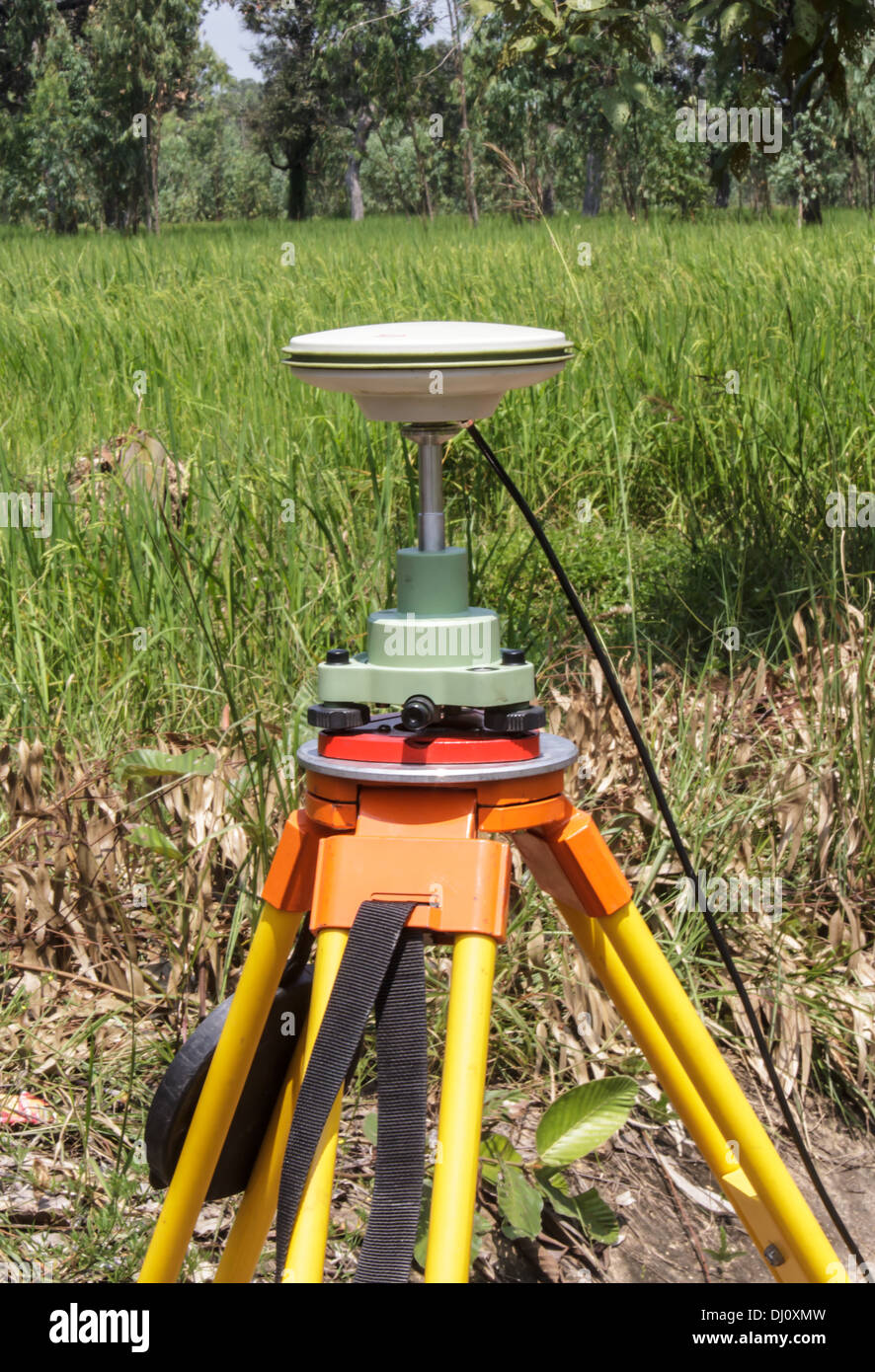 GPS surveying Stock Photo