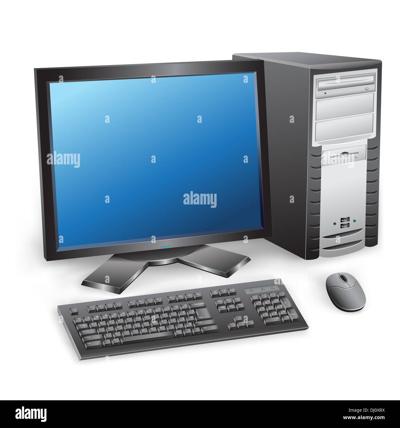 The modern computer isolated on the white background Stock Photo - Alamy
