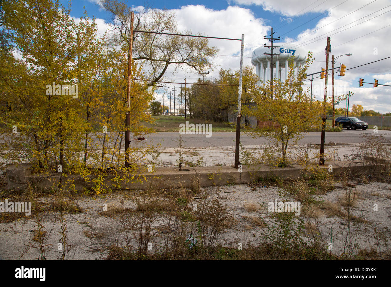 Gary, Indiana Vacant and overgrown lots in Gary, Indiana, where the