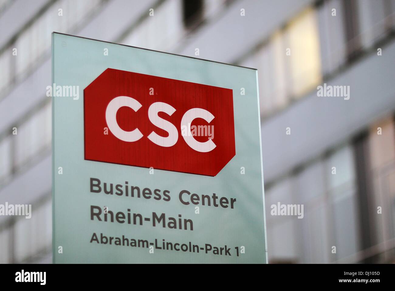 Wiesbaden, Germany. 18th Nov, 2013. The German headquarters of US IT company Computer Sciences Corporation (CSC) is pictured in Wiesbaden, Germany, 18 November 2013. Photo: FREDRIK VON ERICHSEN/dpa/Alamy Live News Stock Photo