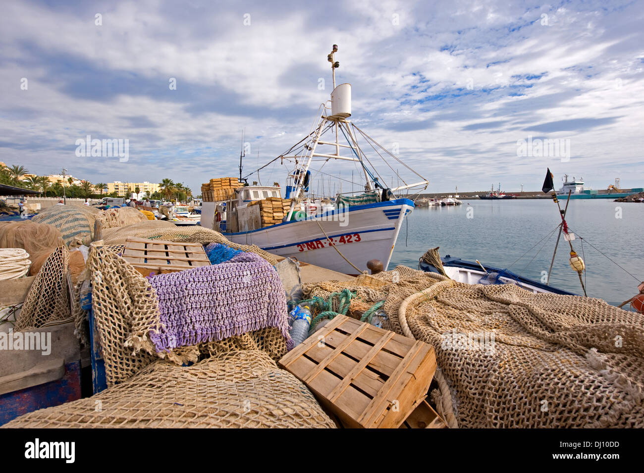 Fisherman's Wharf, Port of Garrucha, Almeria, Spain Stock Photo