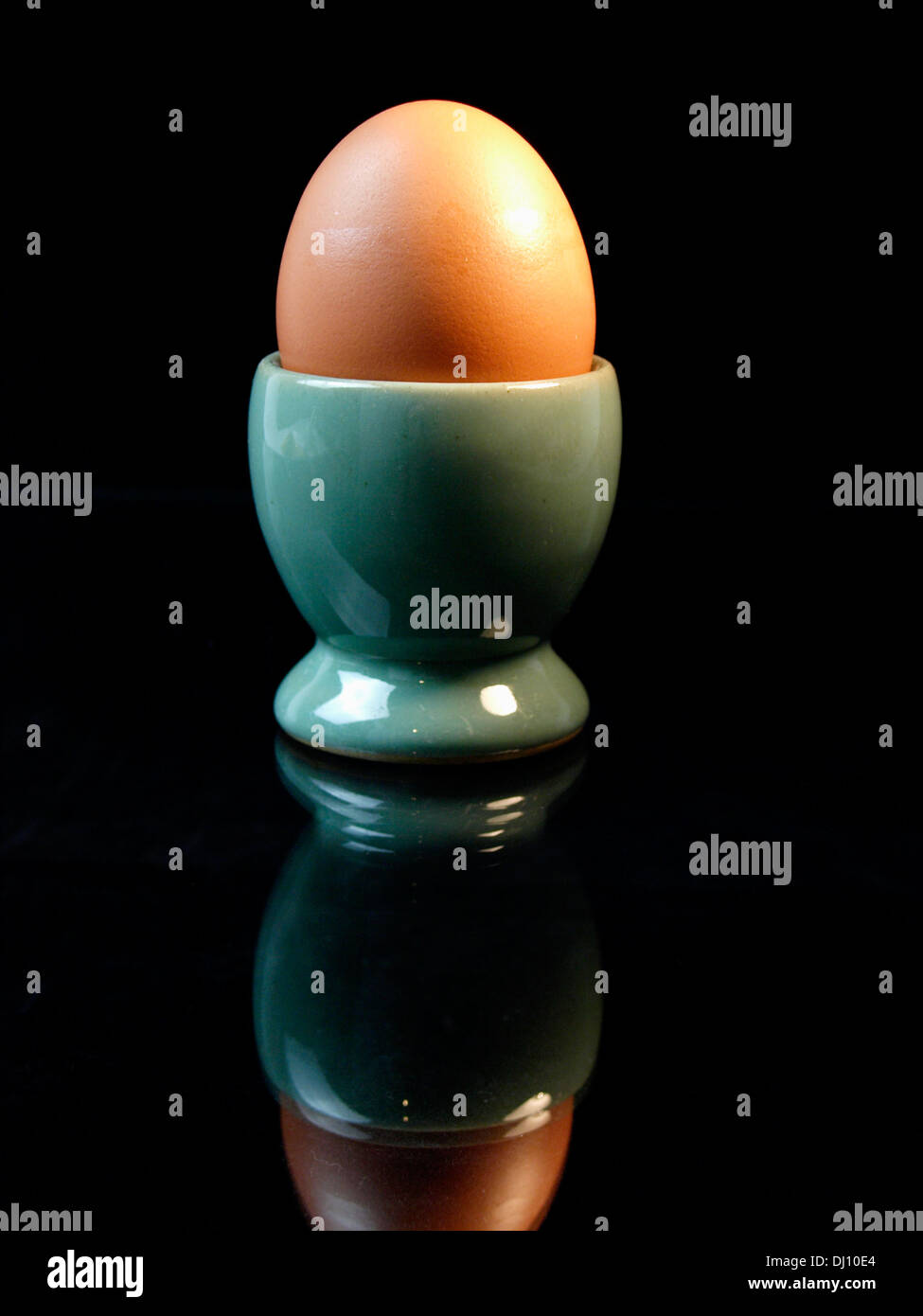 Boiled egg in an eggcup Stock Photo
