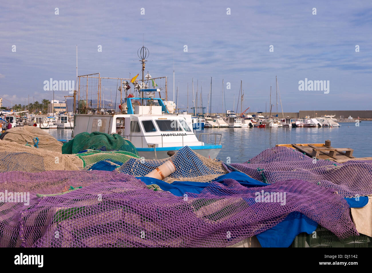 Fisherman's Wharf Port of Garrucha, Almeria, Spain Stock Photo