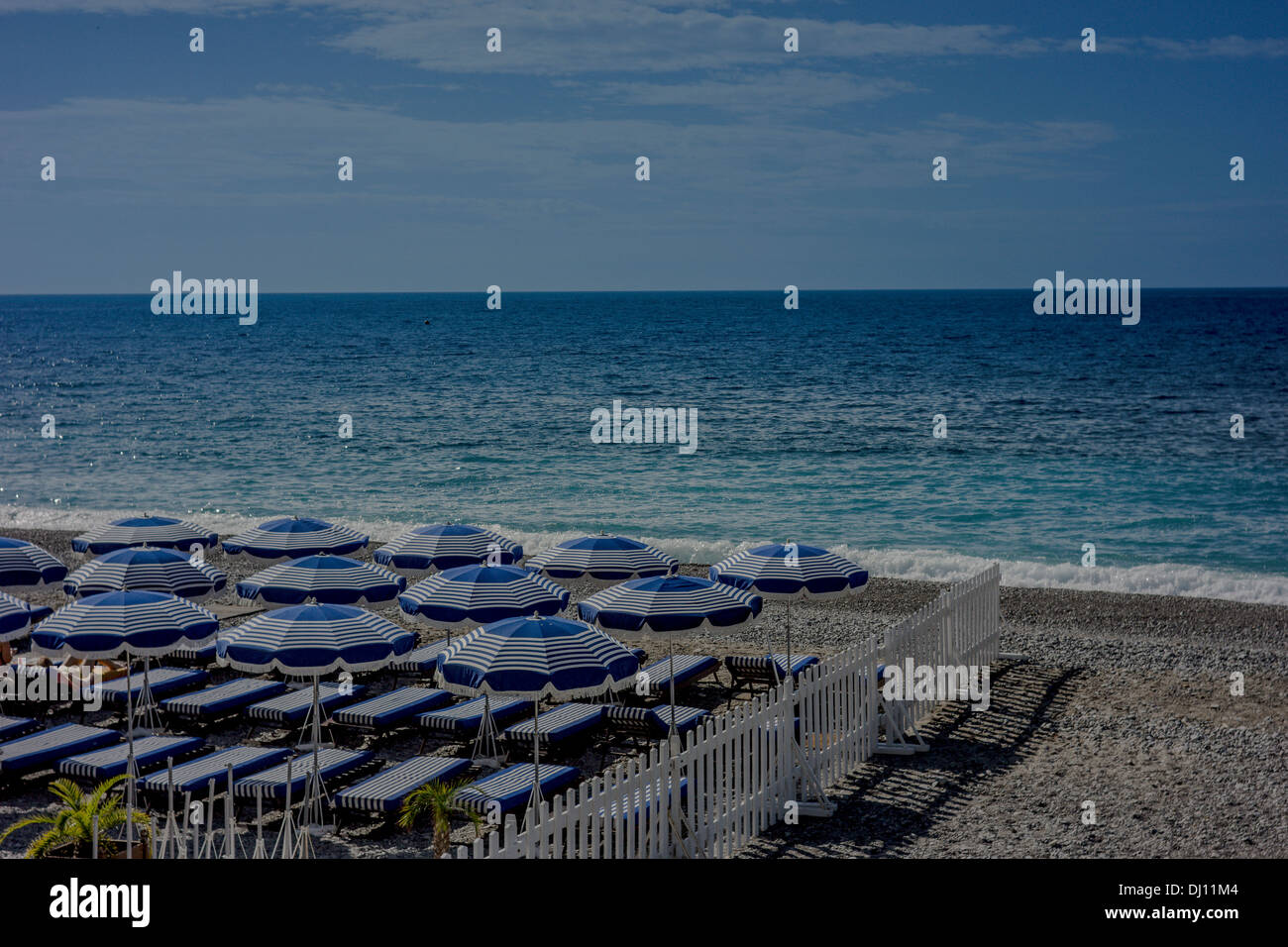 A beach club in Nice, France Stock Photo