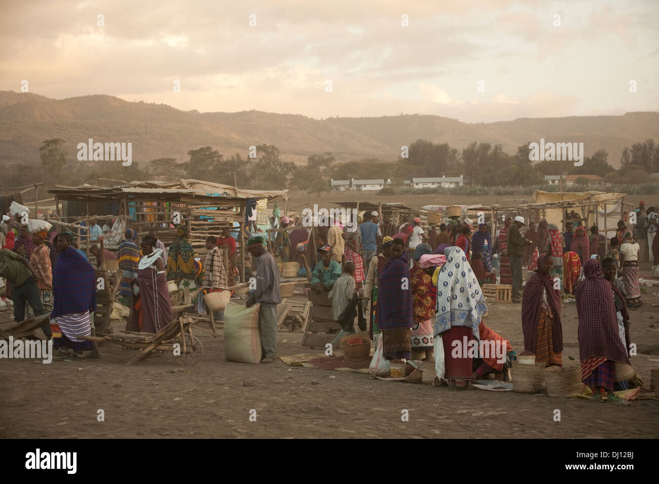 Market in Oldonyo Sambu, Tanzania, East Africa Stock Photo
