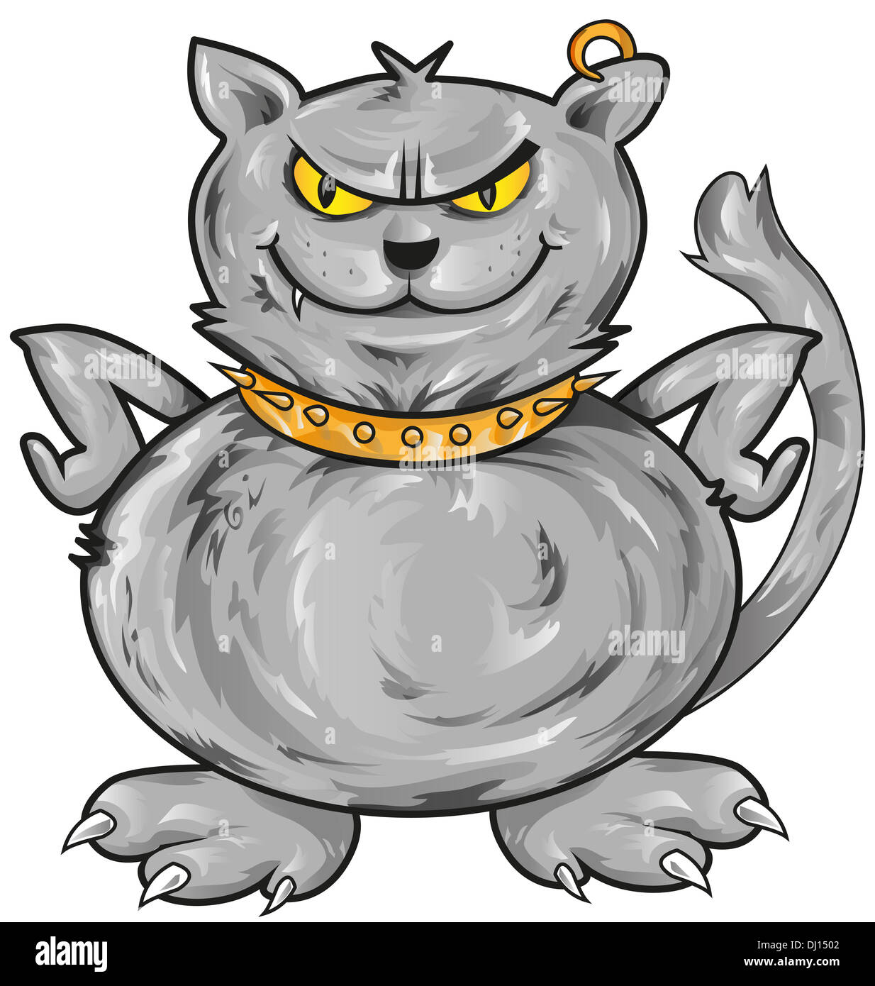 cute cartoon angry cat Stock Vector Image & Art - Alamy