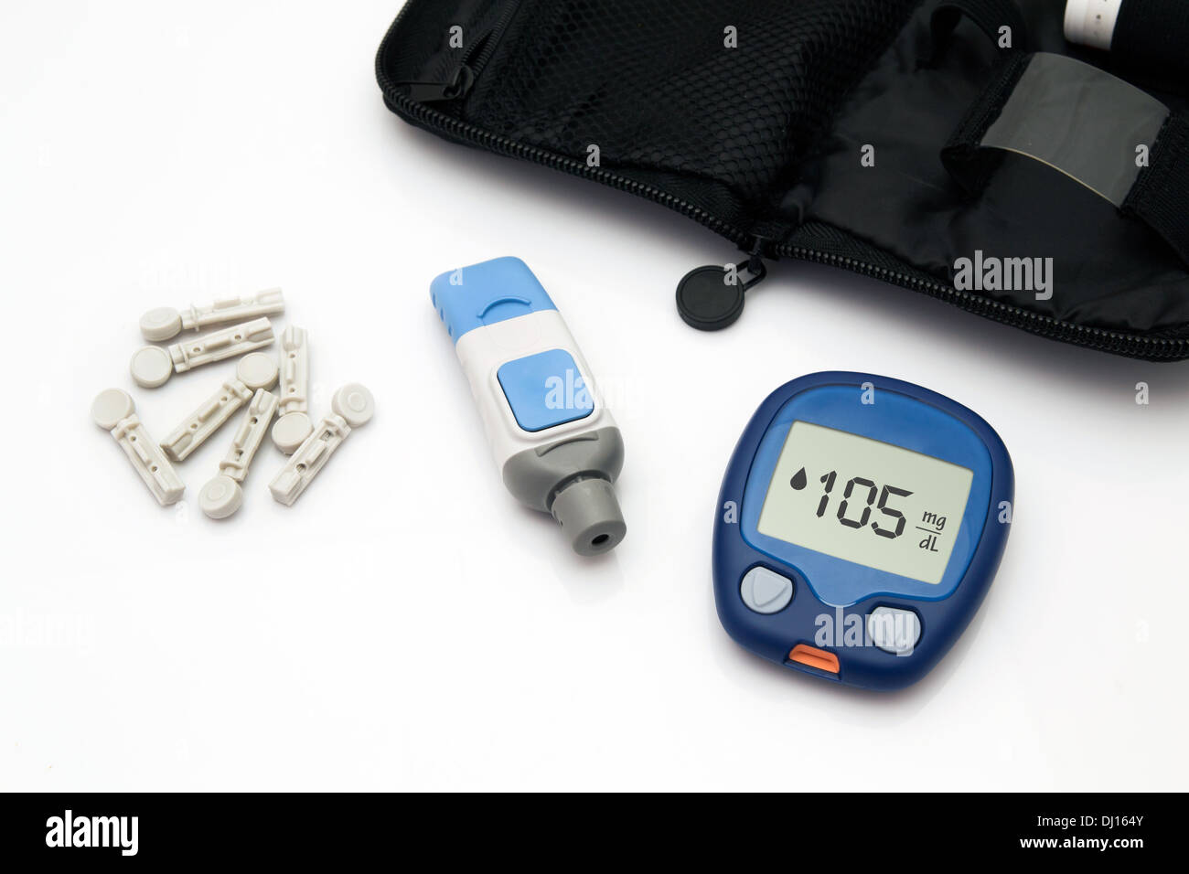 Diabetic test kit Stock Photo Alamy