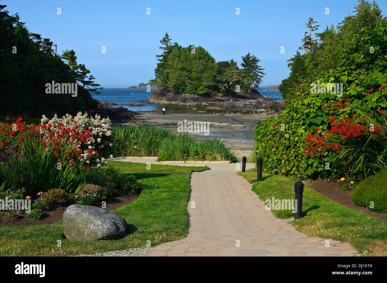 Crystal Cove Beach Resort's Well-Manicured Walkway To Beach; Tofino ...