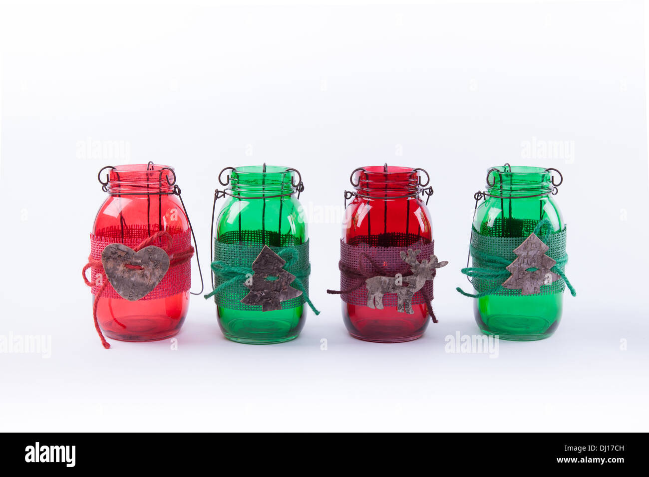 Cheap little christmas pieces to put in mason jars