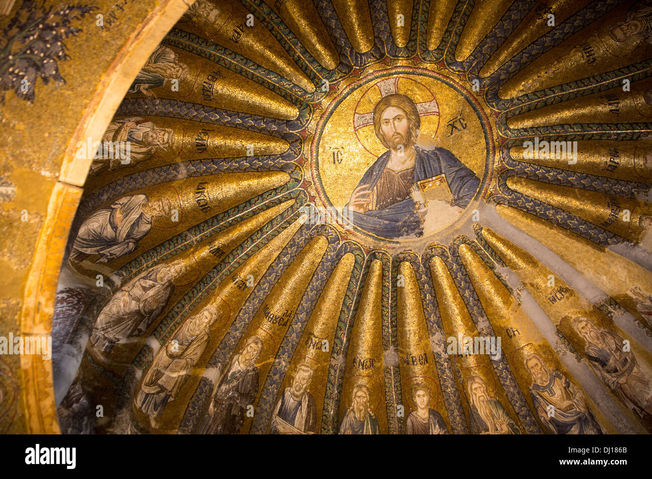 Mural / mosaic inside Church of the Holy Savior at Chora - Istanbul ...