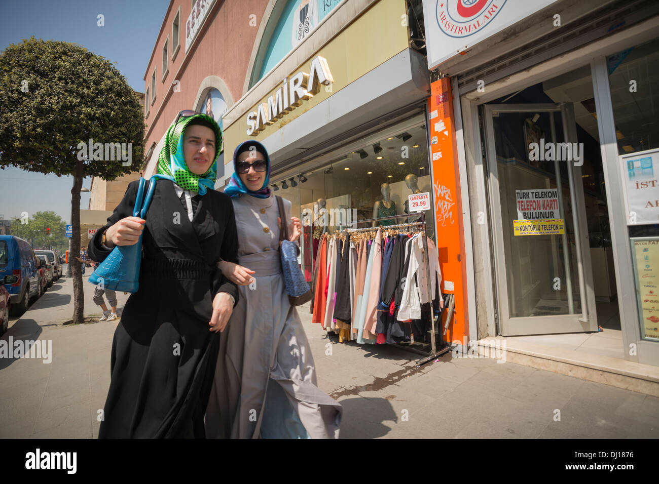 Women on street in Istanbul, Turkey Stock Photo