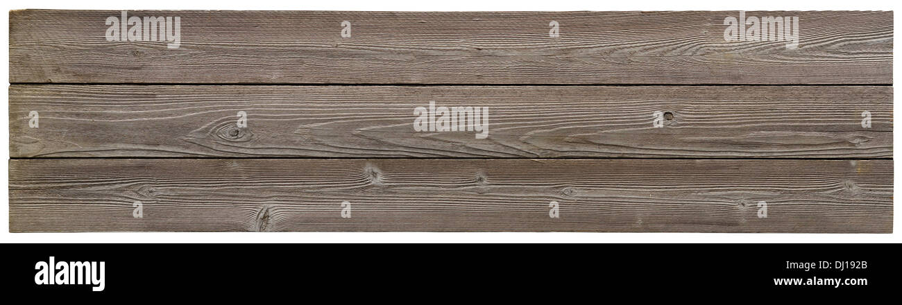 Weathered wood great for a sign background Stock Photo