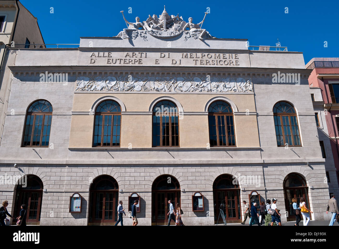 Teatro Argentina, 18th-century opera house and theatre, Largo di Torre Argentina, Campus Martius, Rome, Italy Stock Photo