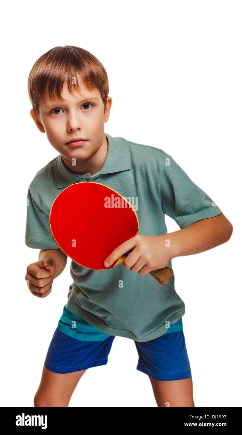 Boy playing table tennis Cut Out Stock Images & Pictures Alamy