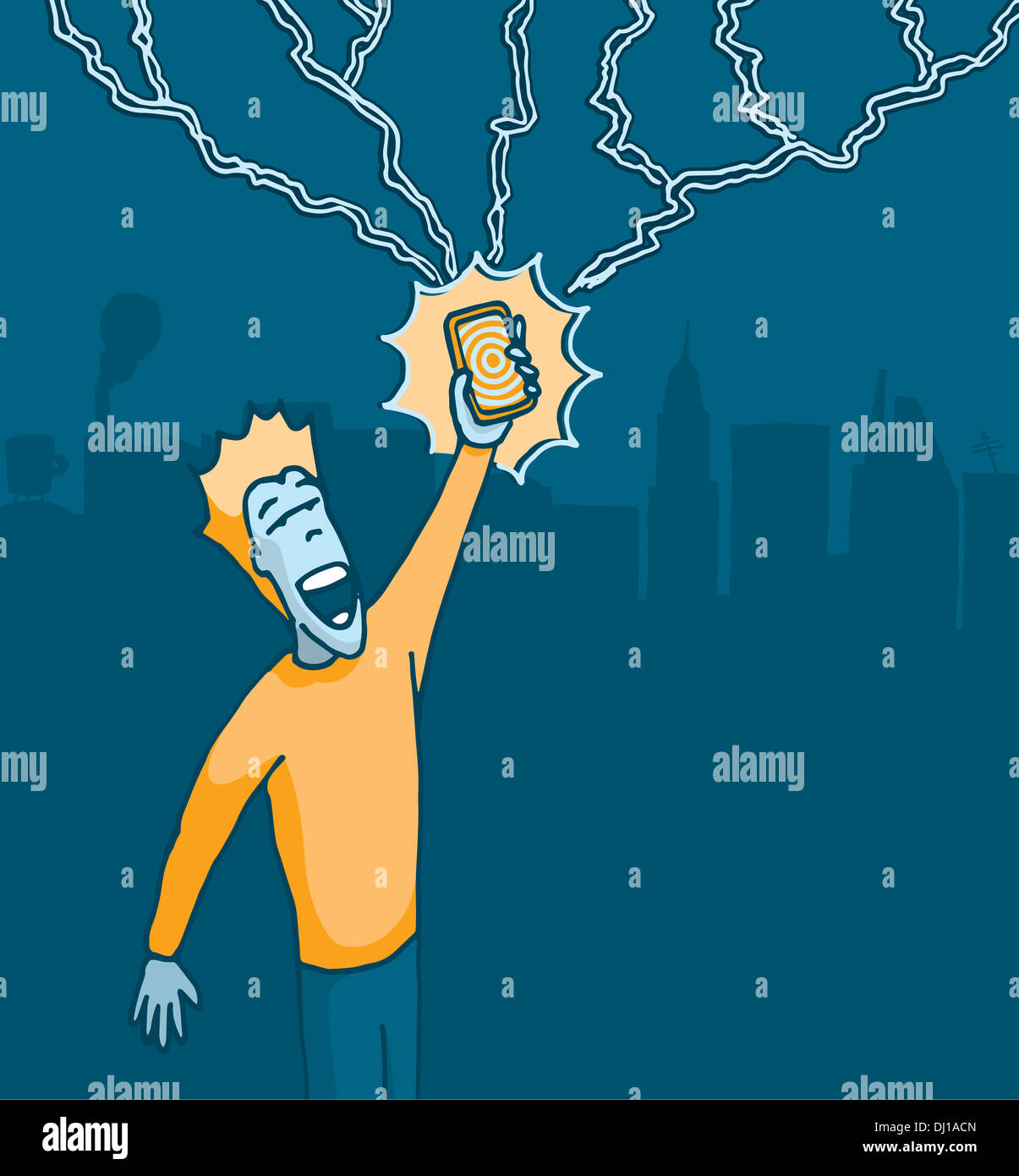 Hand holding lightning bolt hires stock photography and images Alamy