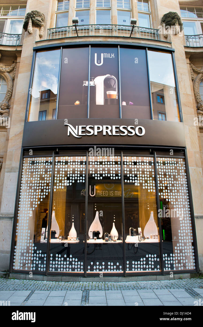Germany, Bavaria, Munich, Nespresso Shop Stock Photo - Alamy