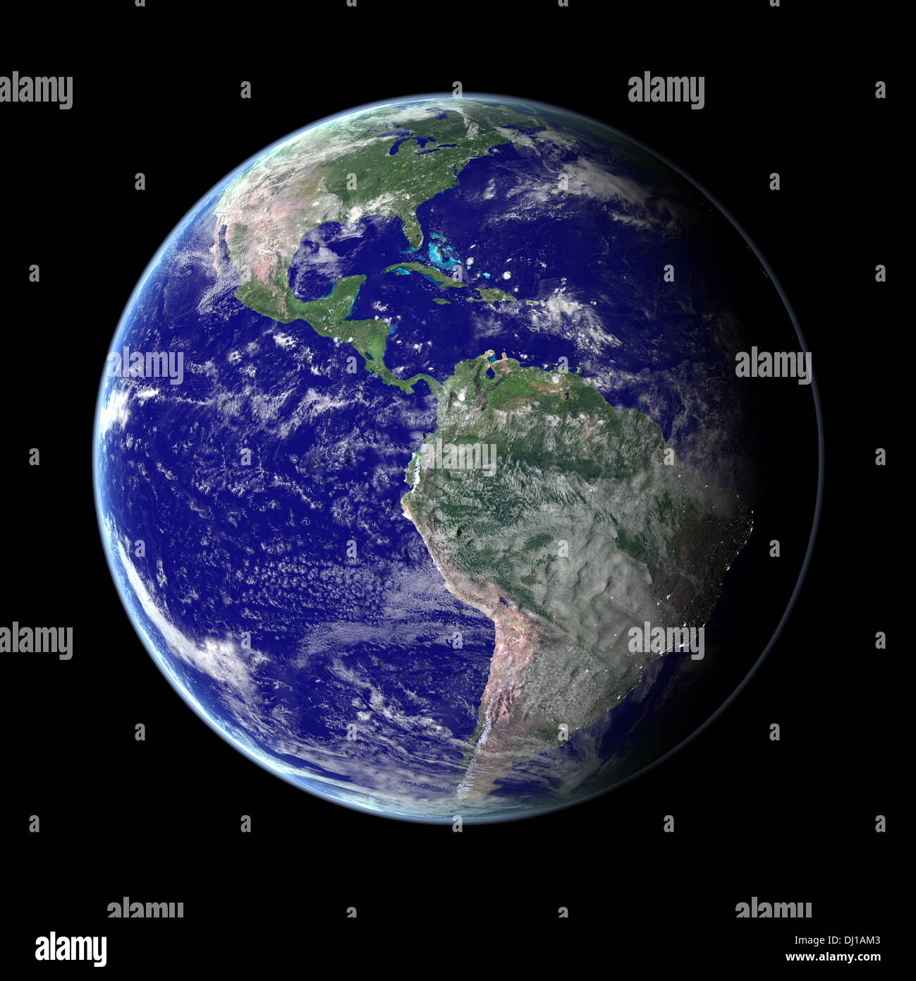 Earth from space. (With clipping path) Stock Photo
