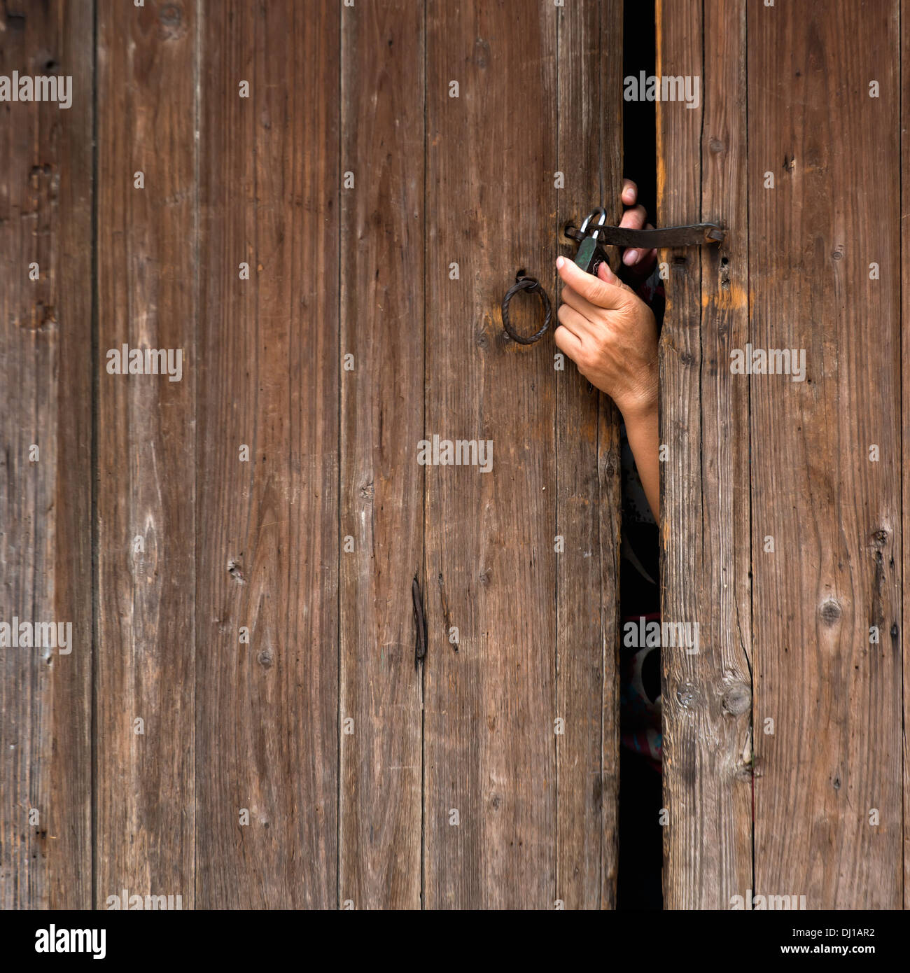 Hand Locking Out Woman locked out door hi-res stock photography and images - Alamy