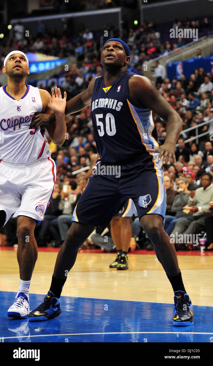 Los Angeles, California, USA. 18th November 2013.  Zach Randolph of the the Grizzlies during the NBA Basketball game between the Memphis Grizzlies and the Los Angeles Clippers at Staples Center in Los Angeles, California John Green/CSM/Alamy Live News Stock Photo