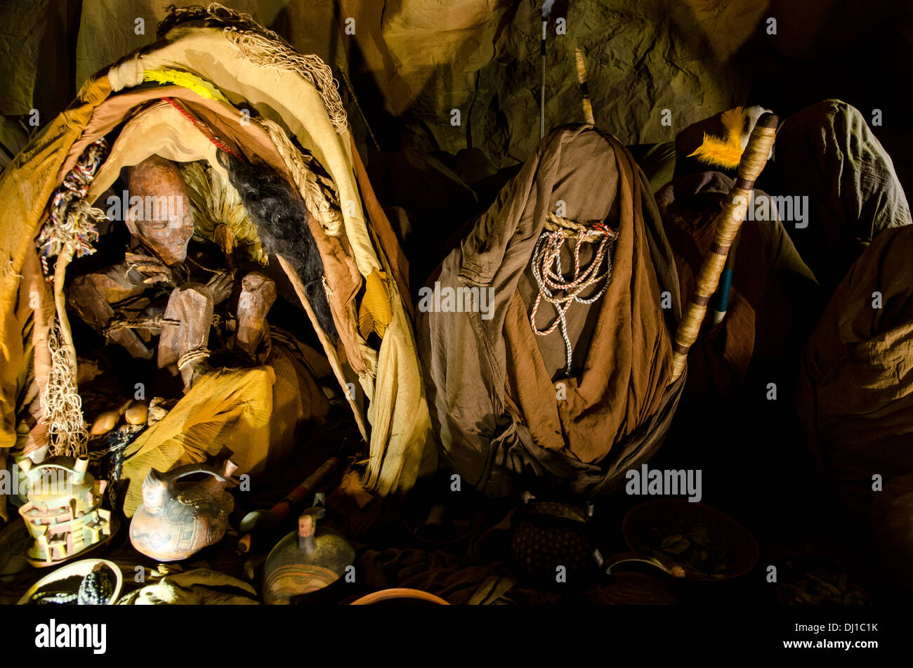 Paracas burial caves ( 700 BCE- 500 BCE ). Stock Photo