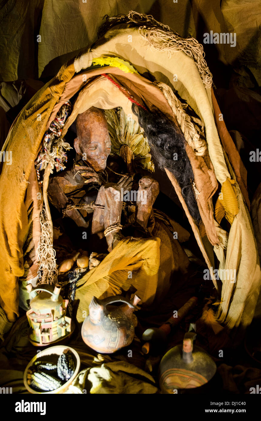 Paracas burial caves ( 700 BCE- 500 BCE ). Stock Photo