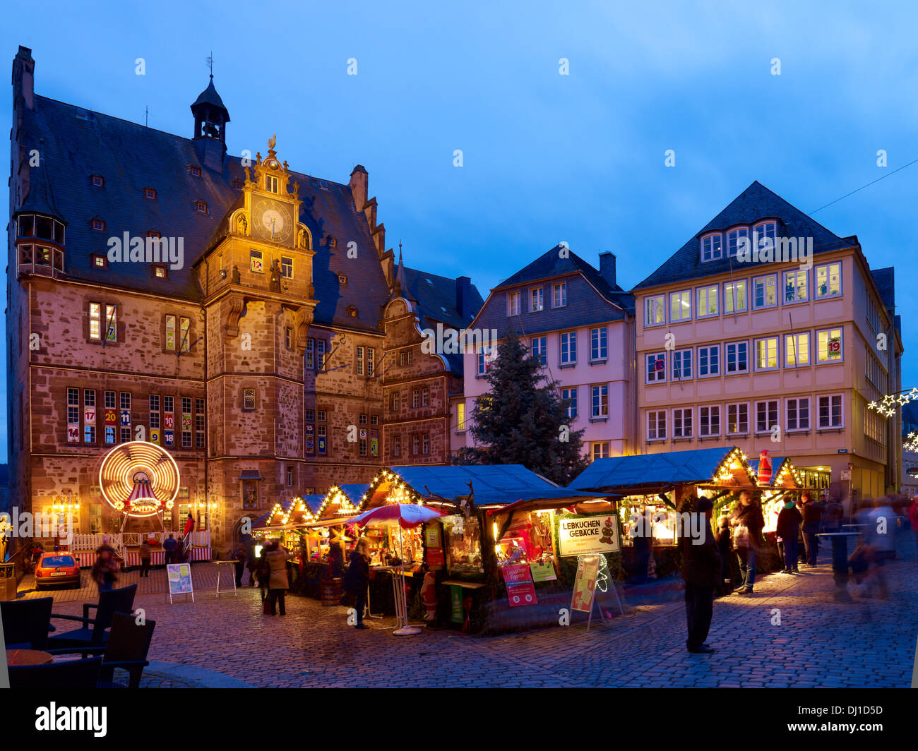 Christmas Market in Marburg, Hesse, Germany Stock Photo Alamy