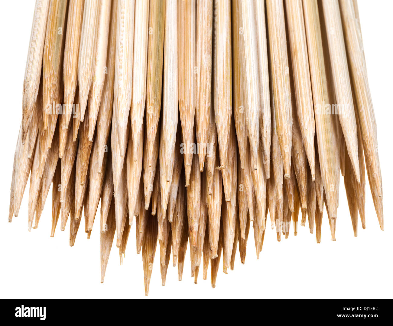 close up of wooden pegs, pointed wood pegs, wooden sticks, sharp sticks,  wooden pointed stick, wooden pointed sticks Stock Photo - Alamy