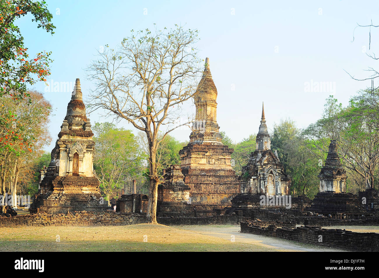 Si Satchanalai historical park , Sukhothai , Thailand Stock Photo