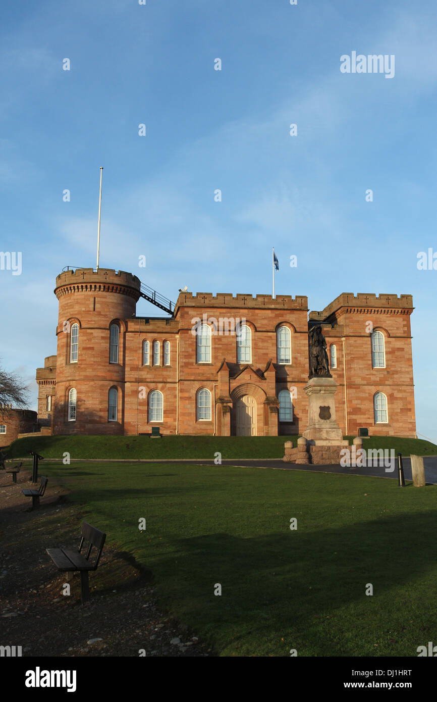 Flora Macdonald statue and Inverness castle Scotland November 2013 ...