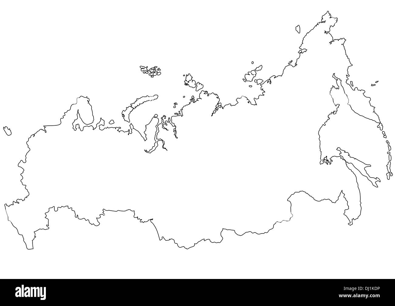 Map of Russia Stock Photo