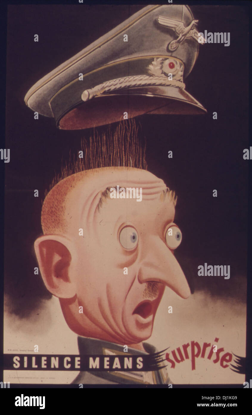 German world war ii poster silence hires stock photography and images