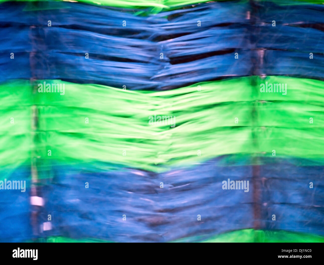 blue and green car wash brushes Stock Photo