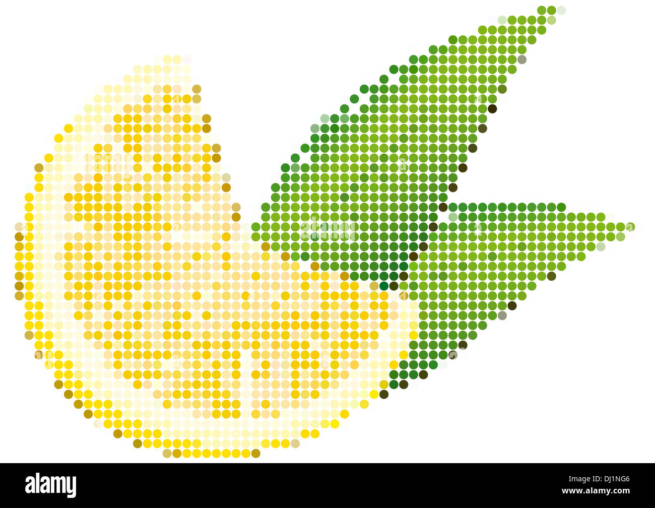 Dot Style Illustration of Lemon Stock Photo