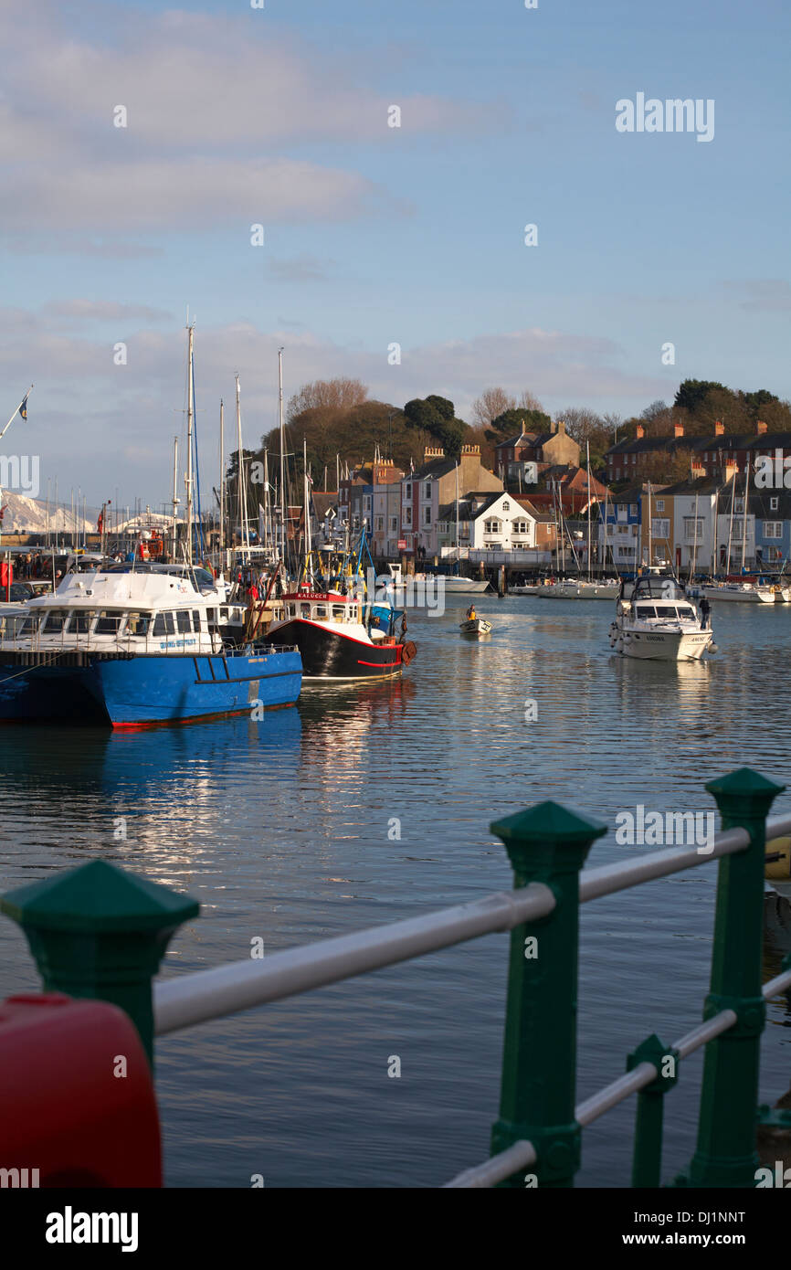 Weymouth quay and harbour in November Stock Photo - Alamy