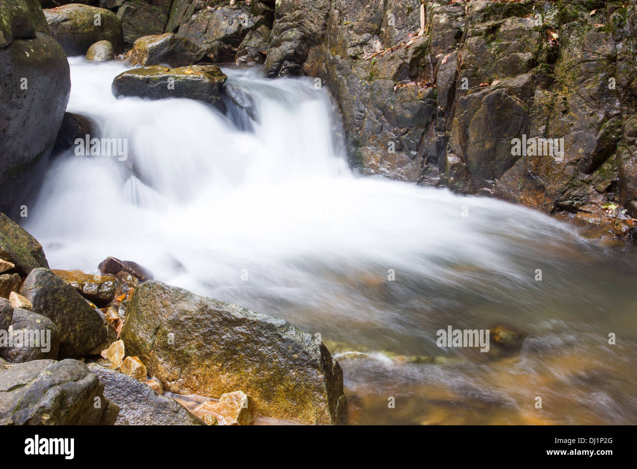 waterfall during the rainy season Stock Photo