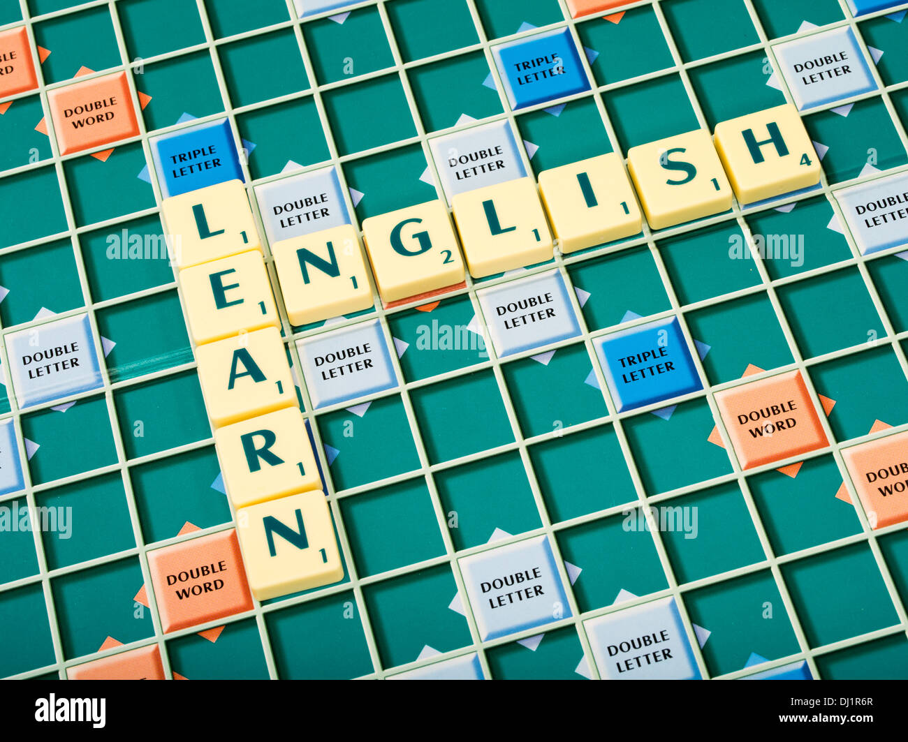 Scrabble Word Board Game by Mattel / Hasbro Stock Photo