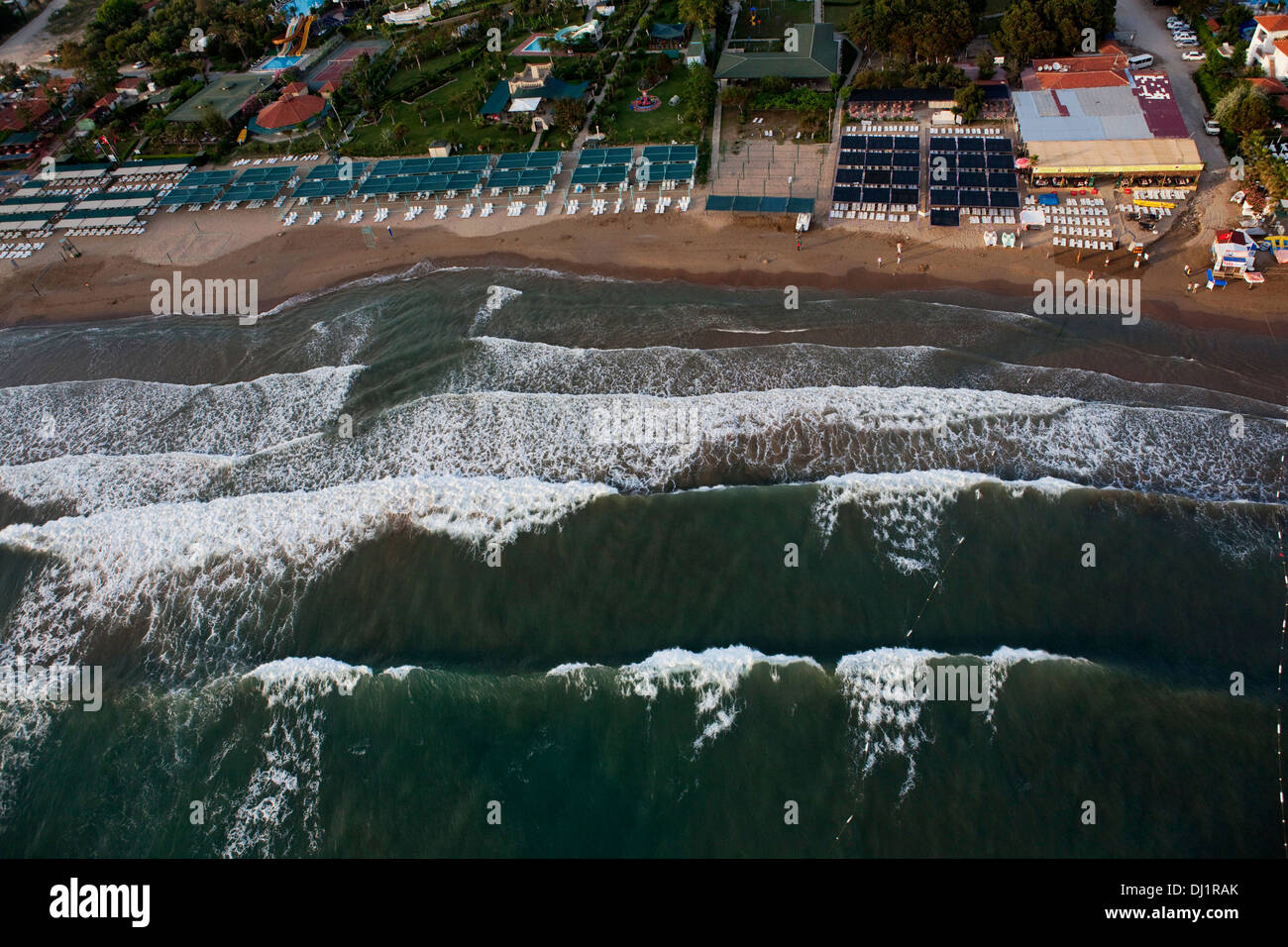 Aerial view of Side Beach Hotels Antalya Turkey Stock Photo - Alamy