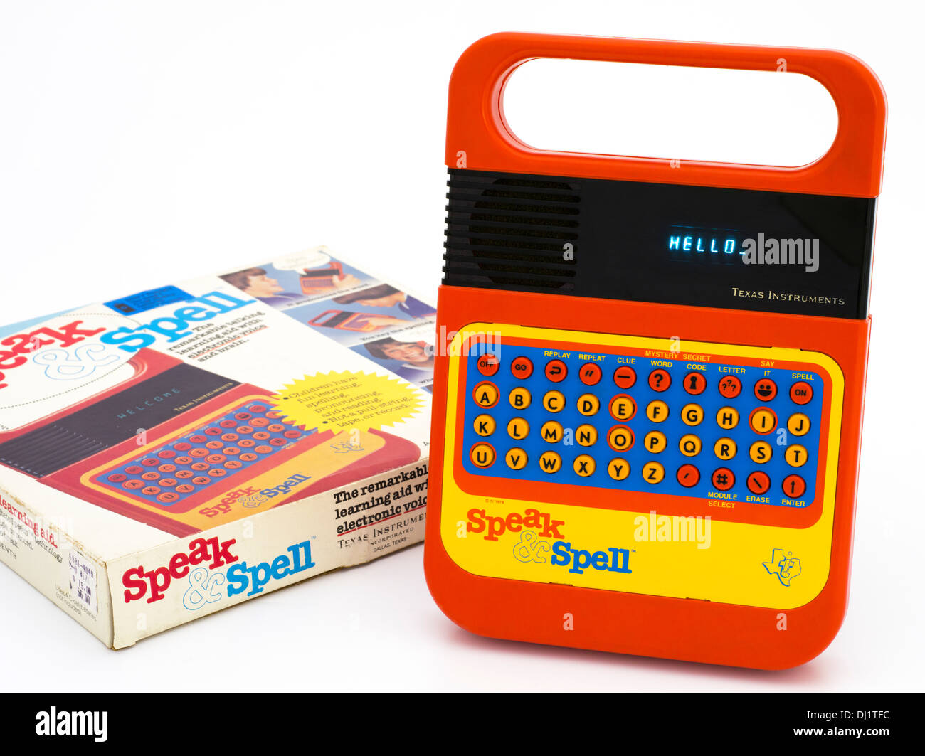 Original Speak & Spell by Texas Instruments 1978 an electronic handheld educational toy Stock Photo