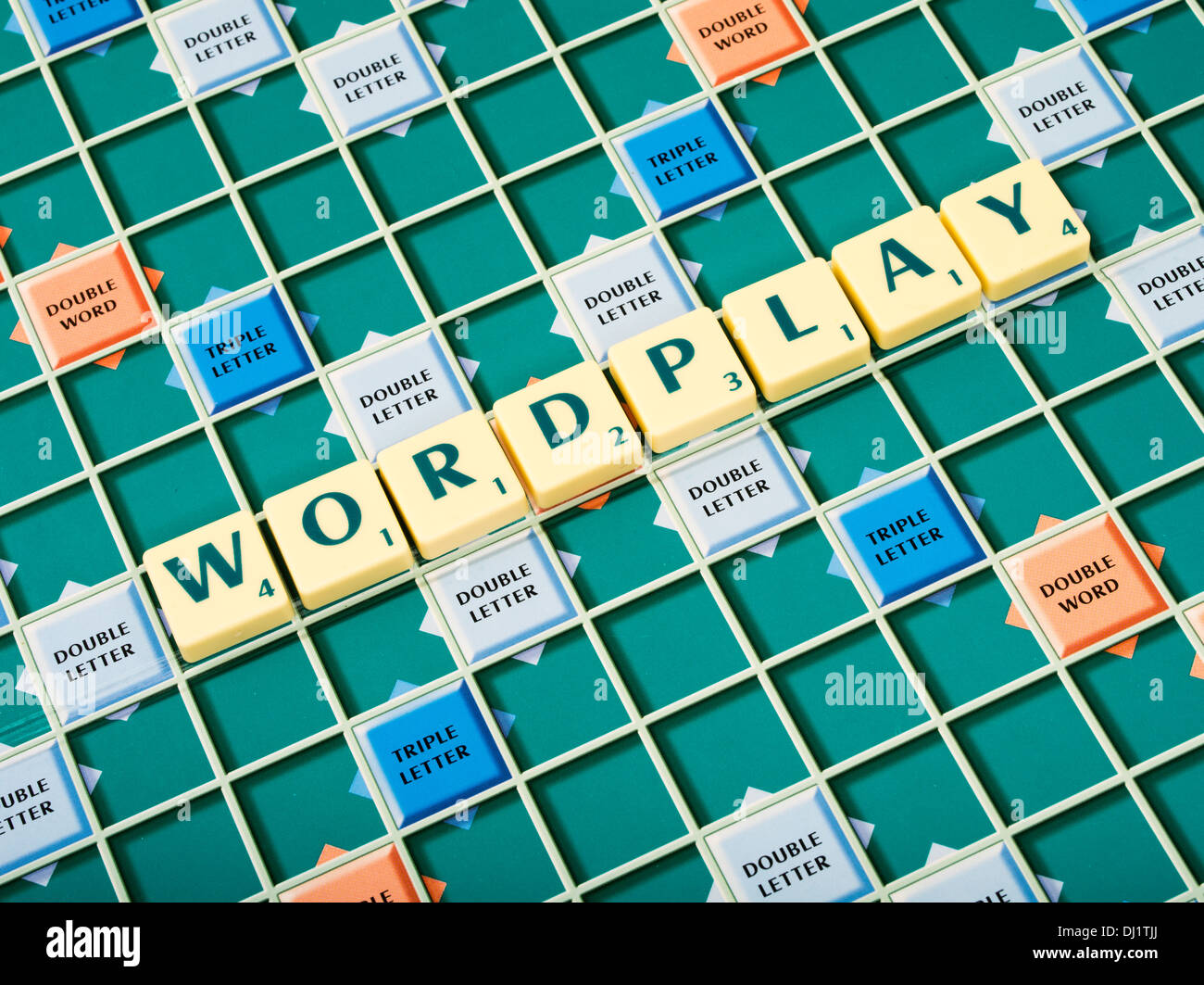 Scrabble Word Board Game by Mattel / Hasbro Stock Photo