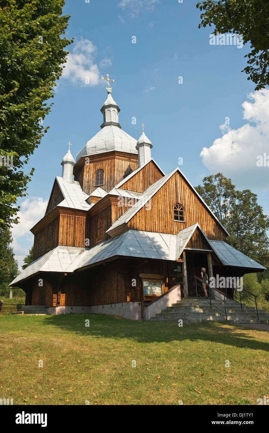 Greek-orthodox church (Cerkiew) Hoszów Bieszczady National Park southeast Poland Europe Stock Photo