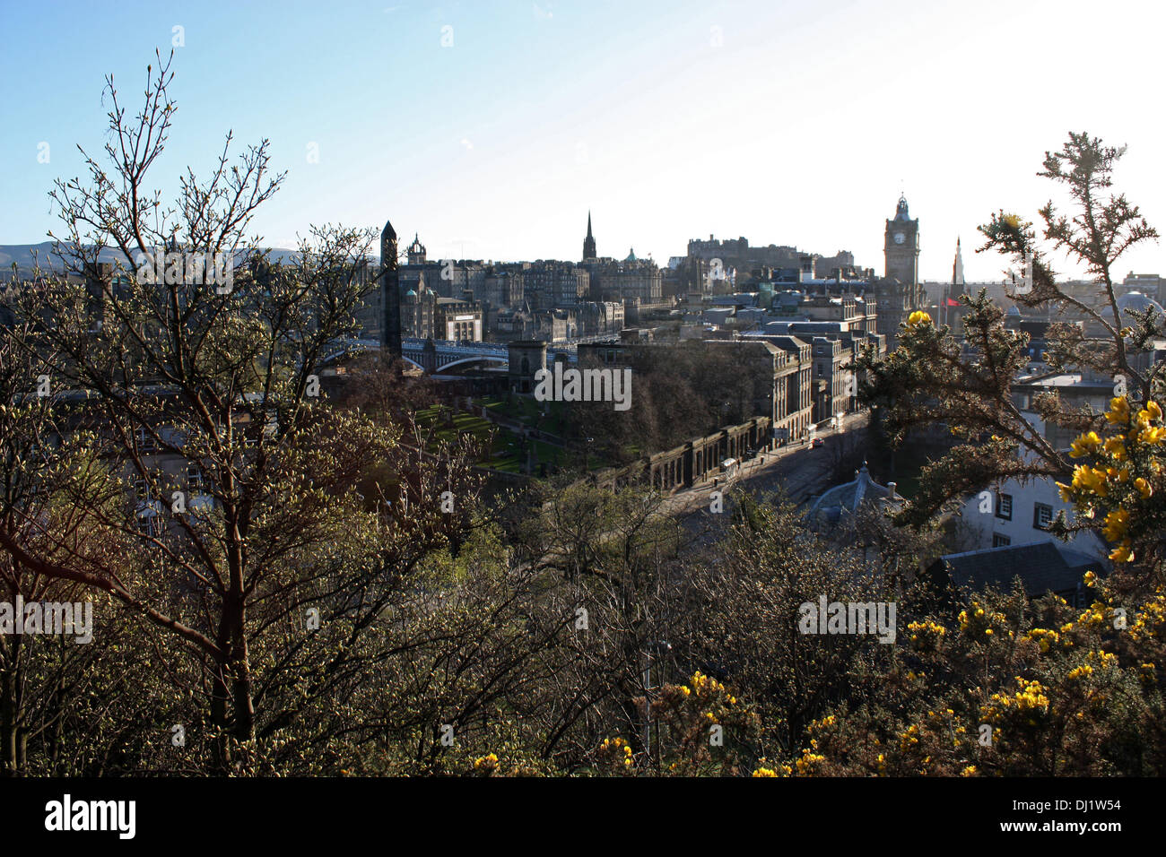 Scotland: View on Edinburgh as seen from Calton Hill Stock Photo