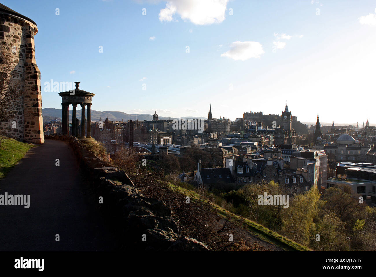 Scotland: View on Edinburgh as seen from Calton Hill Stock Photo