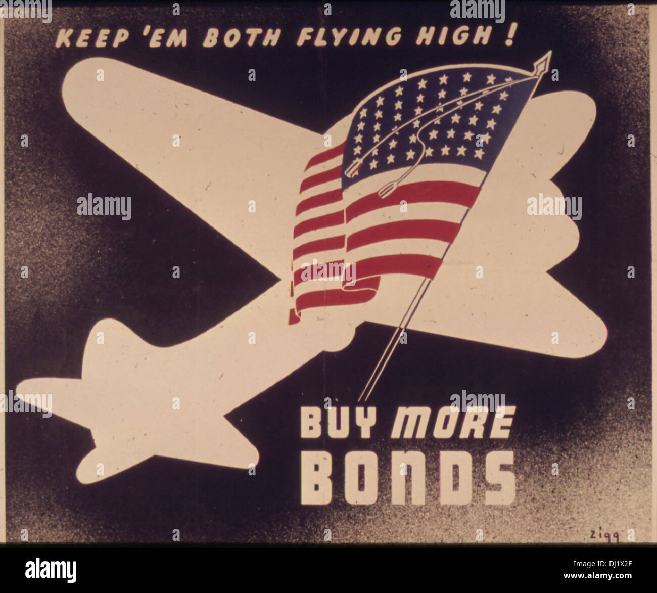 Keep'em Both Flying High5E Buy More Bonds 762 Stock Photo