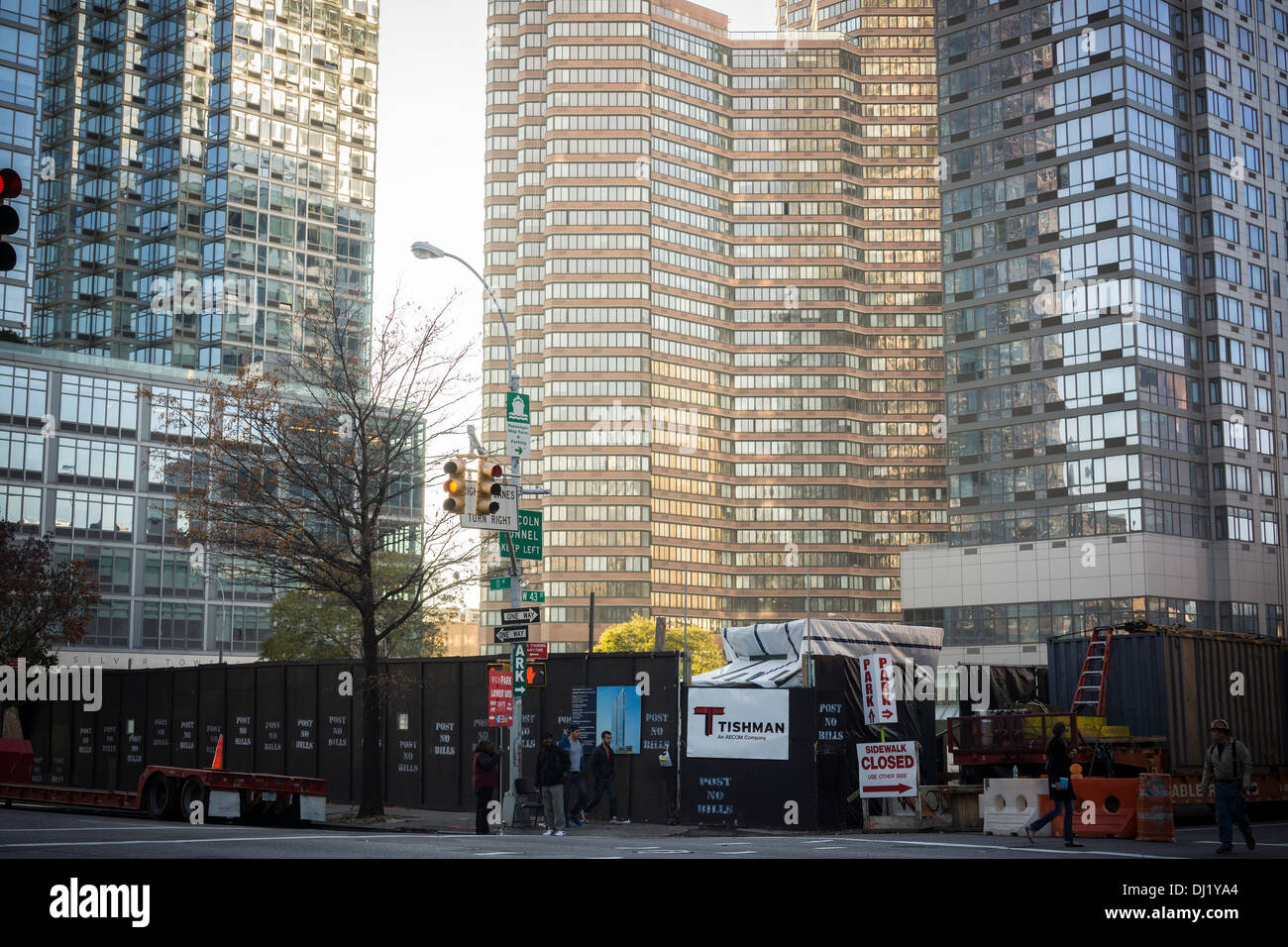 Hells kitchen neighborhood on the west side of manhattan hi-res stock ...