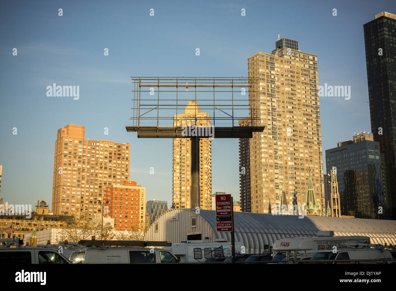 Hells kitchen neighborhood on the west side of manhattan hi-res stock ...